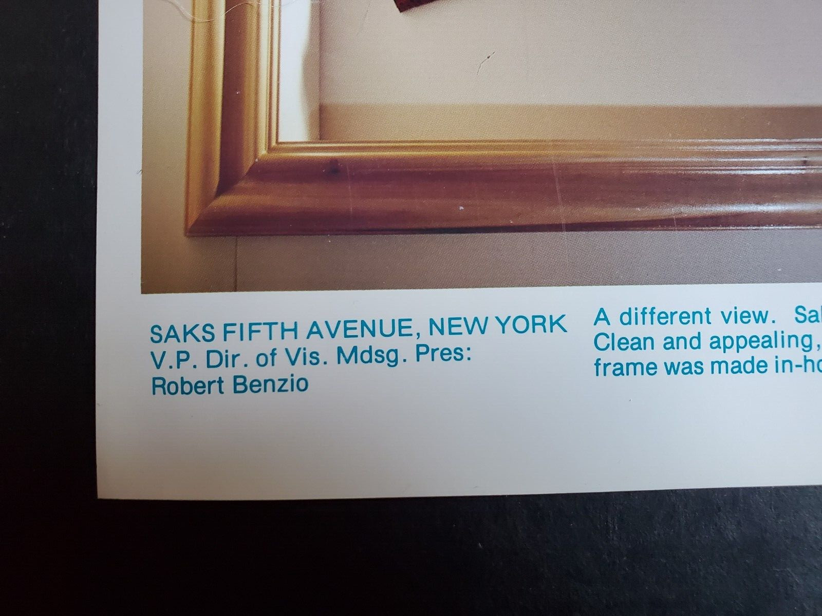 1980s SAKS FIFTH AVENUE, NEW YORK WINDOW DISPLAY PHOTO PRINT MASKS OF GOLD LEAF