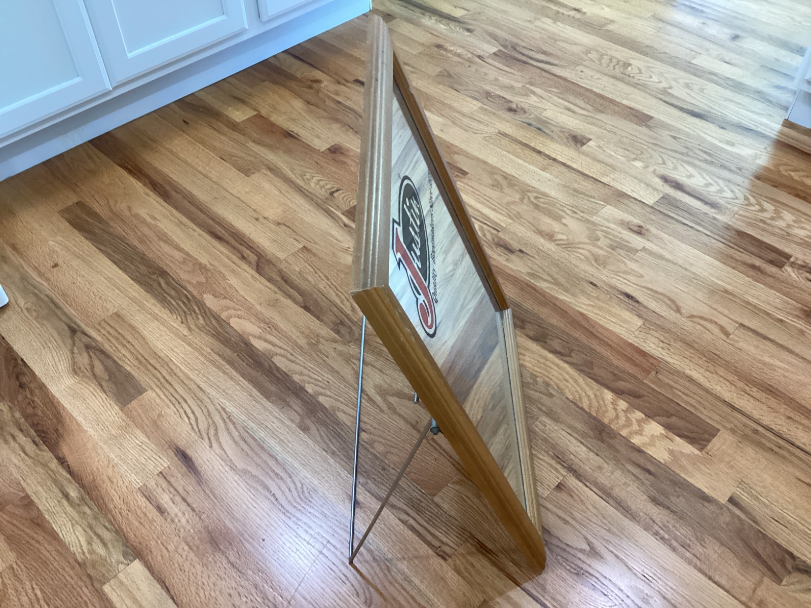 AUTHENTIC BOOT STORE JUSTIN BOOT FLOOR MIRROR STORE DISPLAY ADVERTISING 23×19