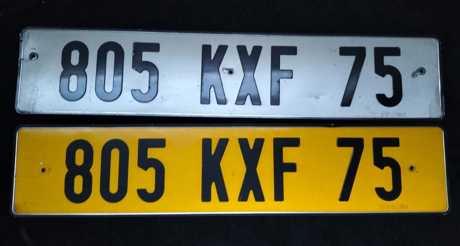 Original Vintage Paris France Car License Plate Modernism for Collectors
