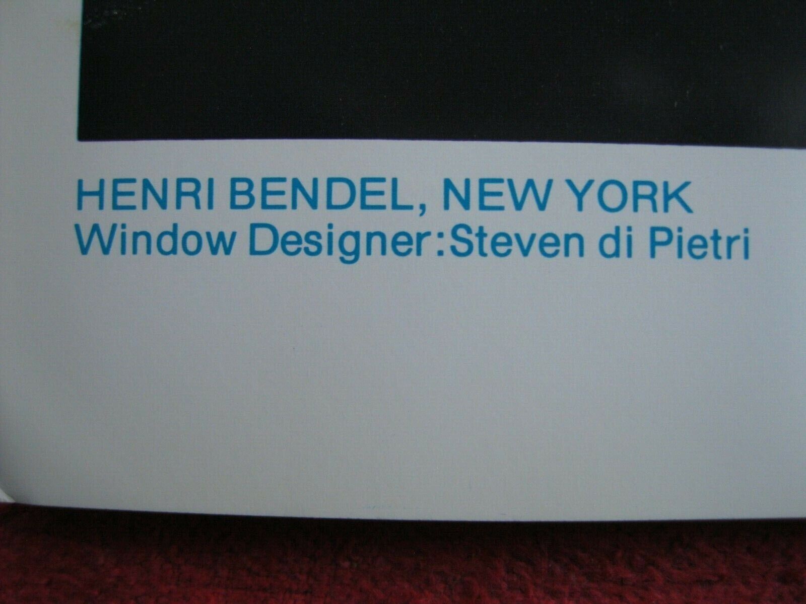 1970’s HENRI BENDEL STORE WINDOW DISPLAY RED SNAPPERS PHOTOGRAPH PRINT 66