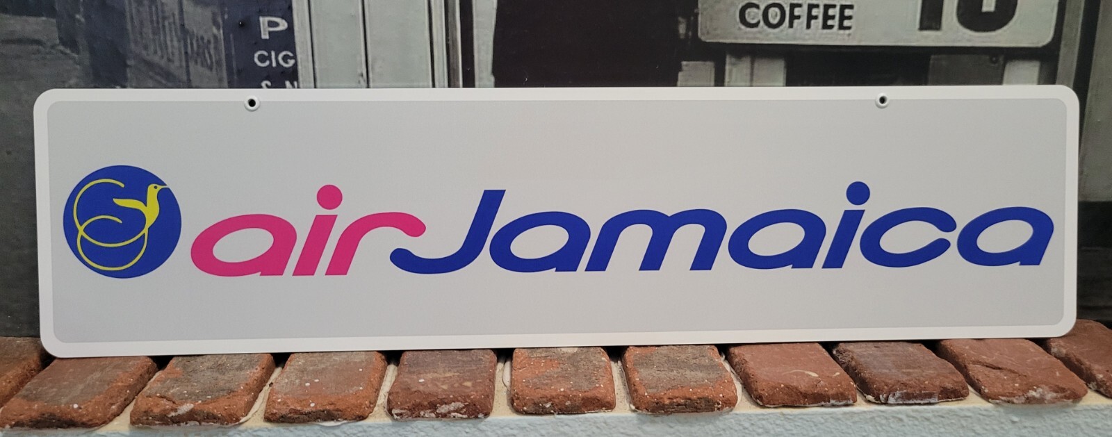 air jamaica aluminum display sign 6″ x 24″