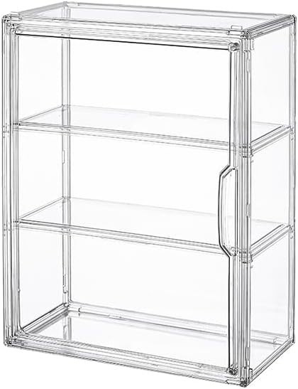 3 Tiers Clear Display Case for Figures, Acrylic St