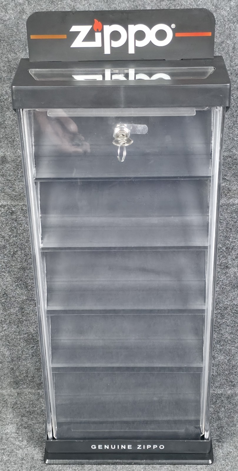 ZIPPO display case w/Key 21 ” Store Counter