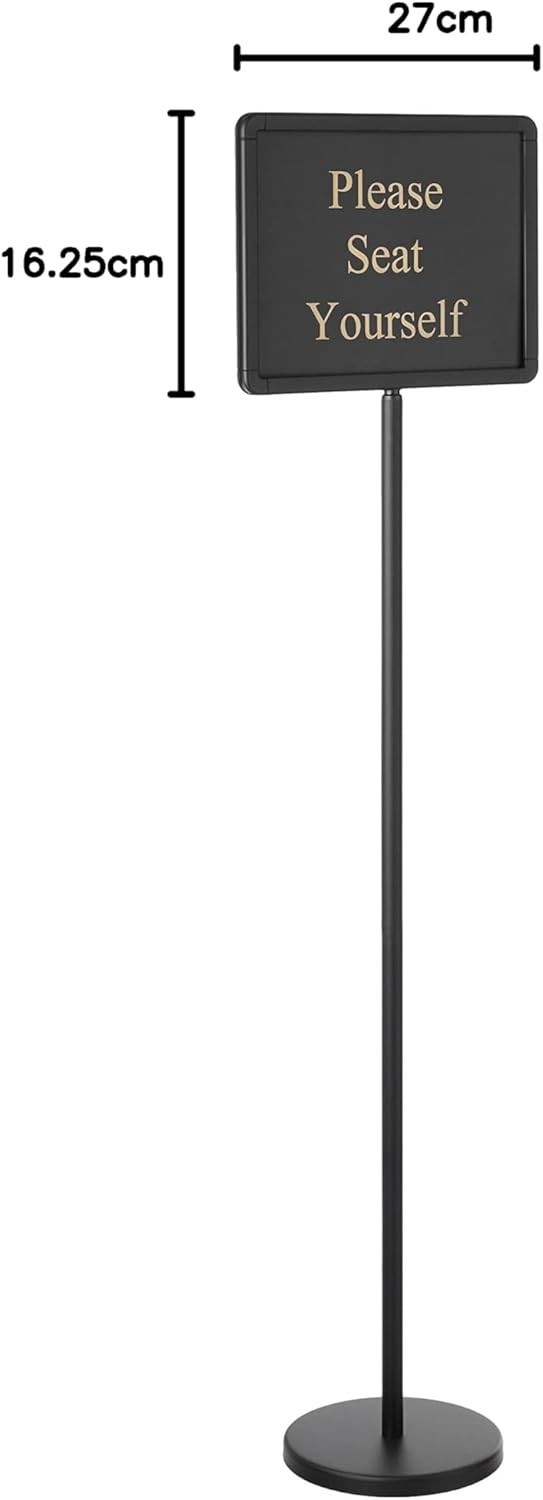Winco HTS-60K 60″ Hostess Sign with 15 Message Variations,Black