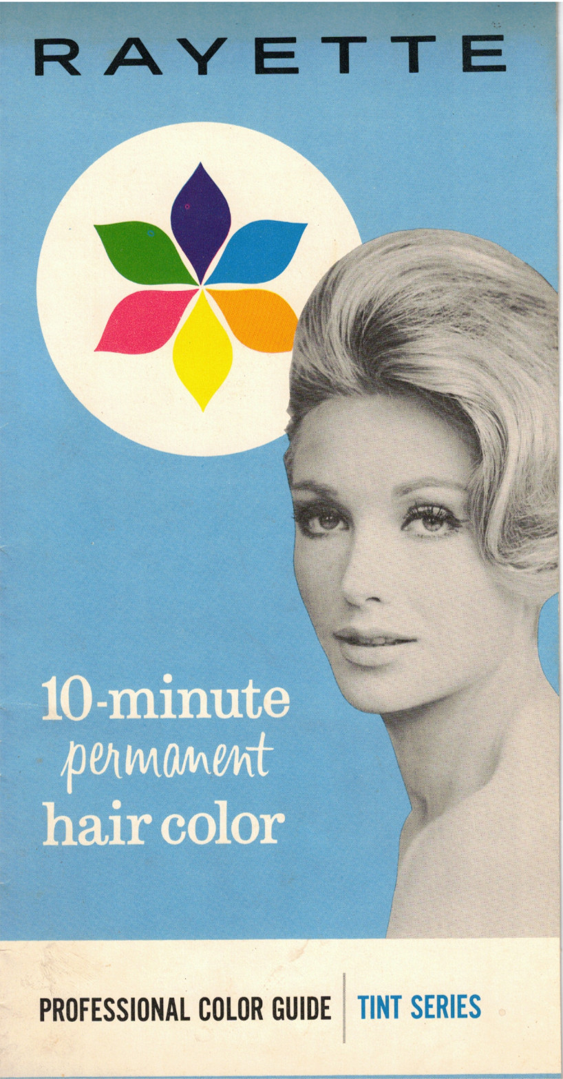 VTG 1960s RAYETTE HAIR COLOR ADVERTISING BEAUTY SHOP DISPLAY! W/COMPARISON CHART