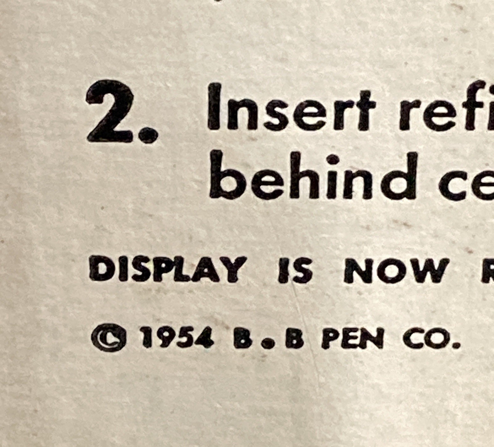 Vtg MCM 1954 BB “The Blythe AUTOMAGIC Pen” Trifold Store Display w 12 PENS (dry)
