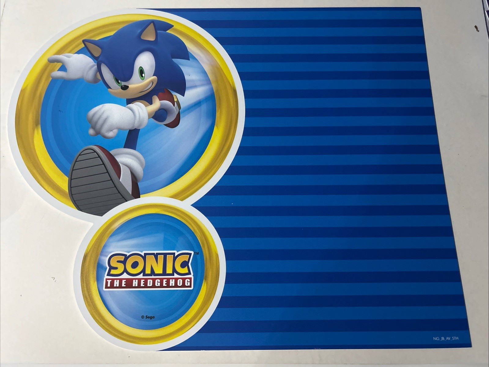 Party City In-Store Sonic Sign 23″ x 18.5″ x 2mm Display W Hanger DWBO