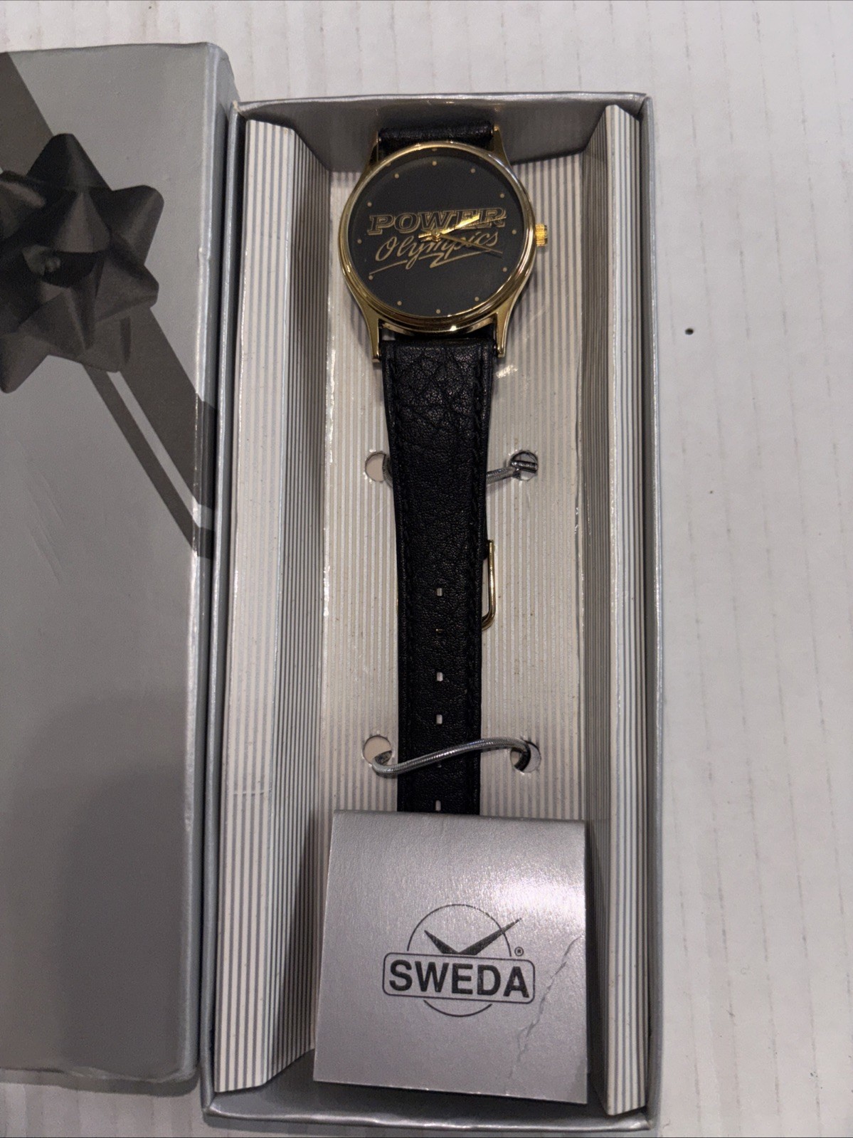 SWEDA Wrist Watch Gold Color Eckrich Meats Advertising New Unused Original Box