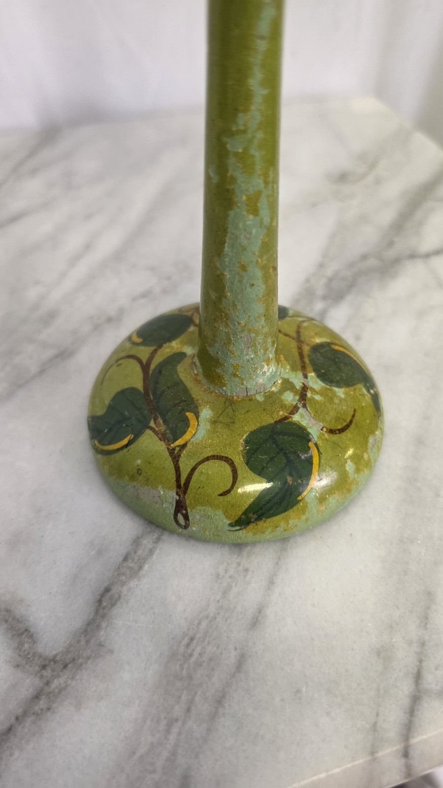 Antique 1920s Wooden Hat Display Stand Floral