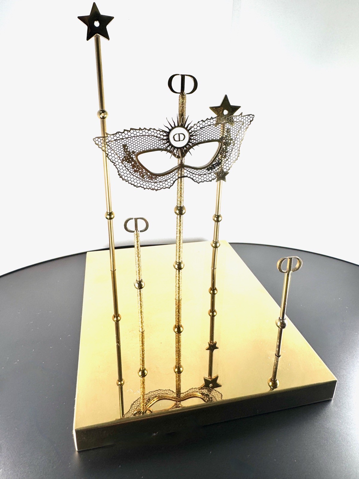 Christian Dior 2024 Christmas Shop Window Display – Mask with Stars Gold Rare!!!