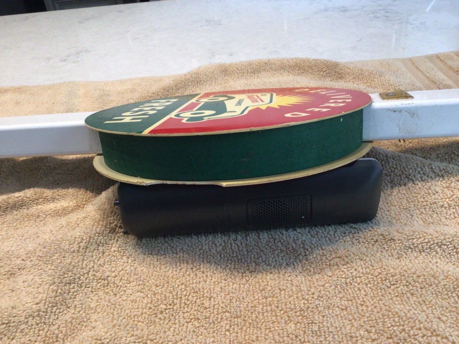 VINTAGE KRISPY KREME DONUT STORE DISPLAY DOUBLE SIDED SIGN ONLY NO DISPLAY