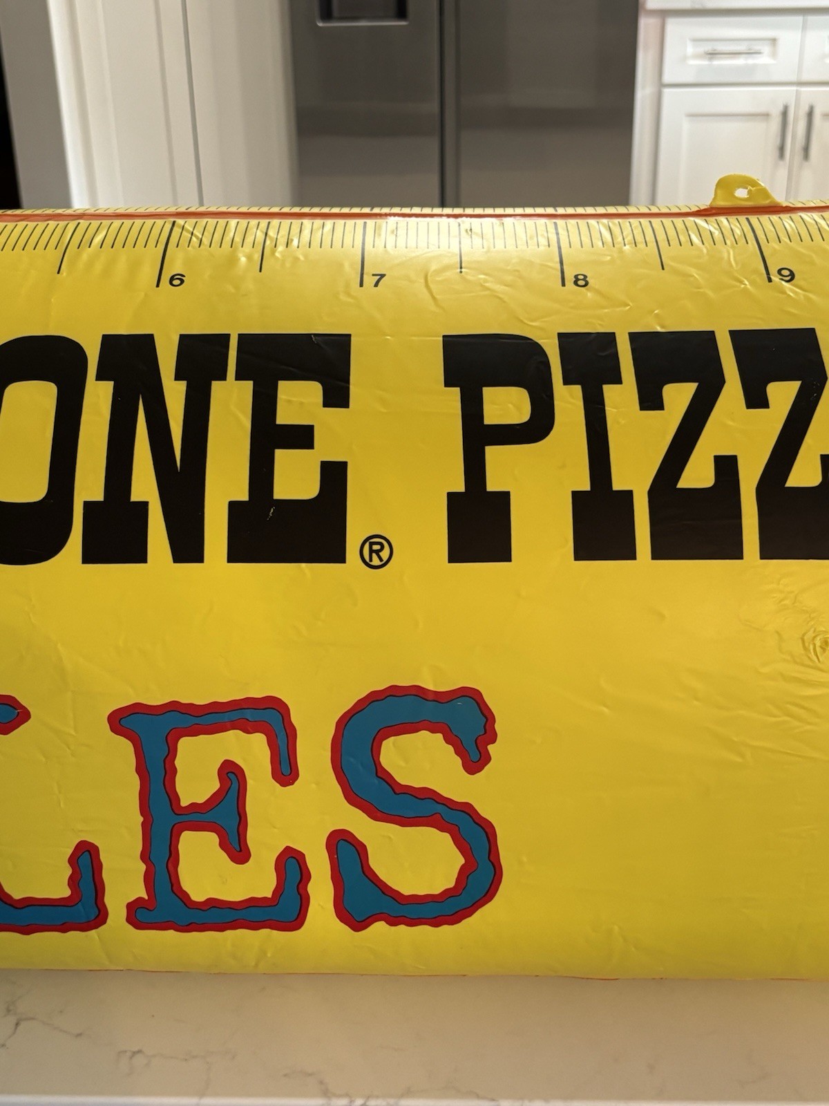 Inflatable Tombstone Pizza Rules Store Display – Approx. 4 Ft Long – Read Desc.