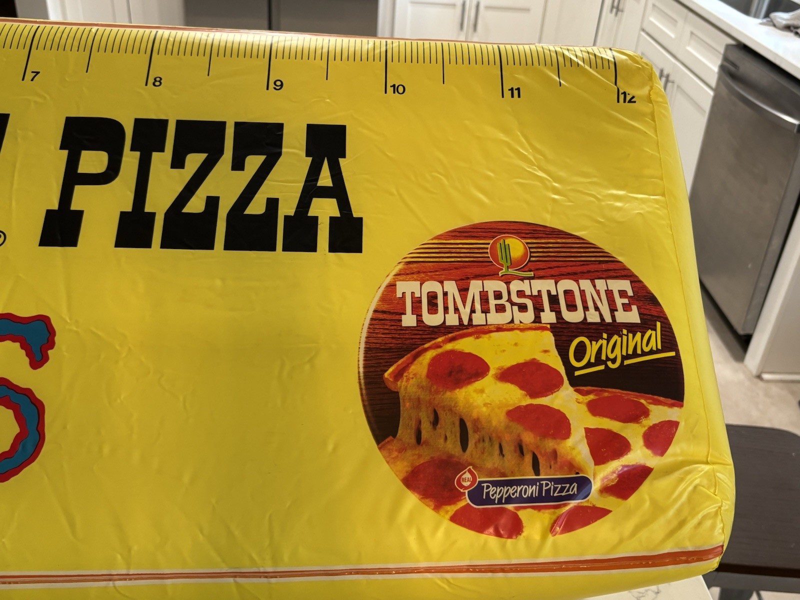 Inflatable Tombstone Pizza Rules Store Display – Approx. 4 Ft Long – Read Desc.