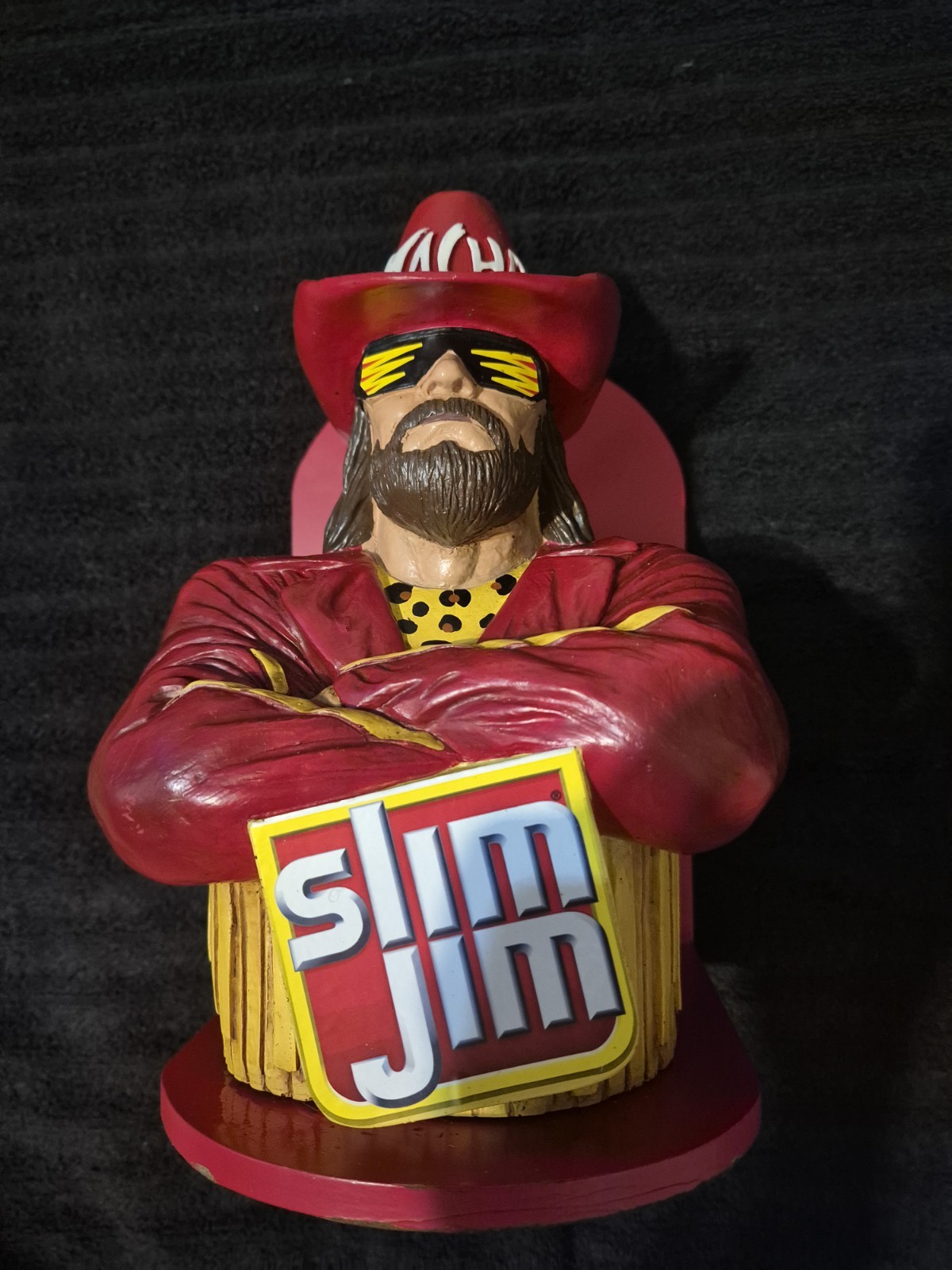Slim Jim Advertising Store Display Cowboy Figurine w/ Slim Jim Logo