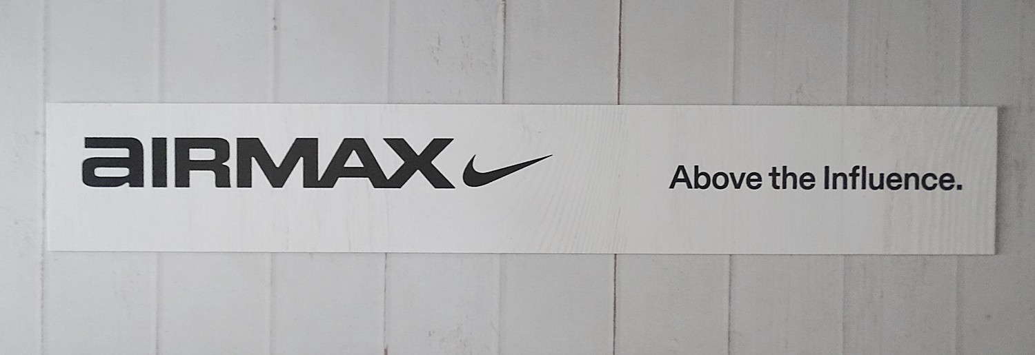 AIRMAX Nike Swoosh Store Display Promo Marquee Sign 42″ X 6.5″