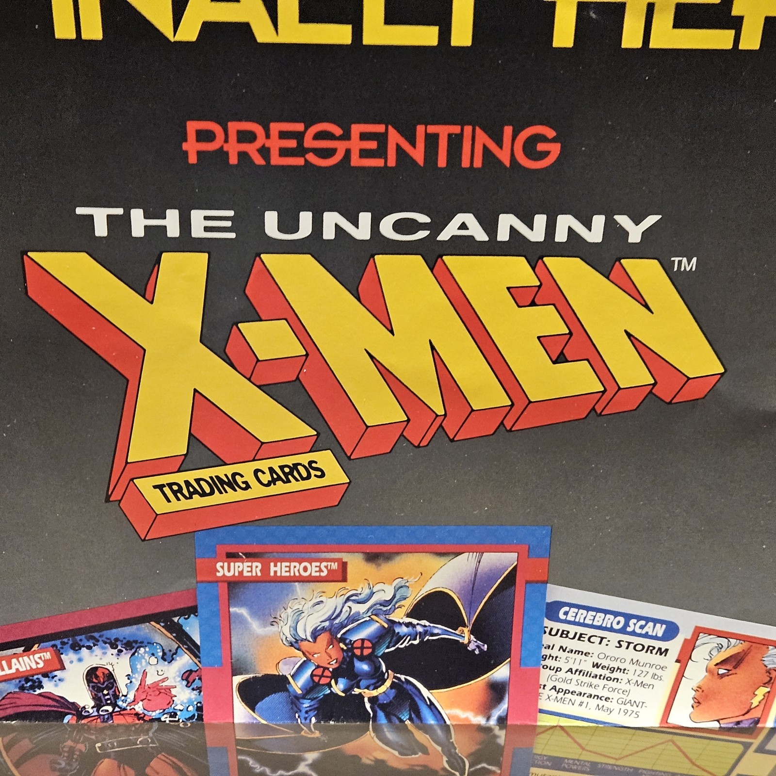 The Uncanny X-Men Trading Cards Retail Store Owner Advertising Poster 1992 Comic