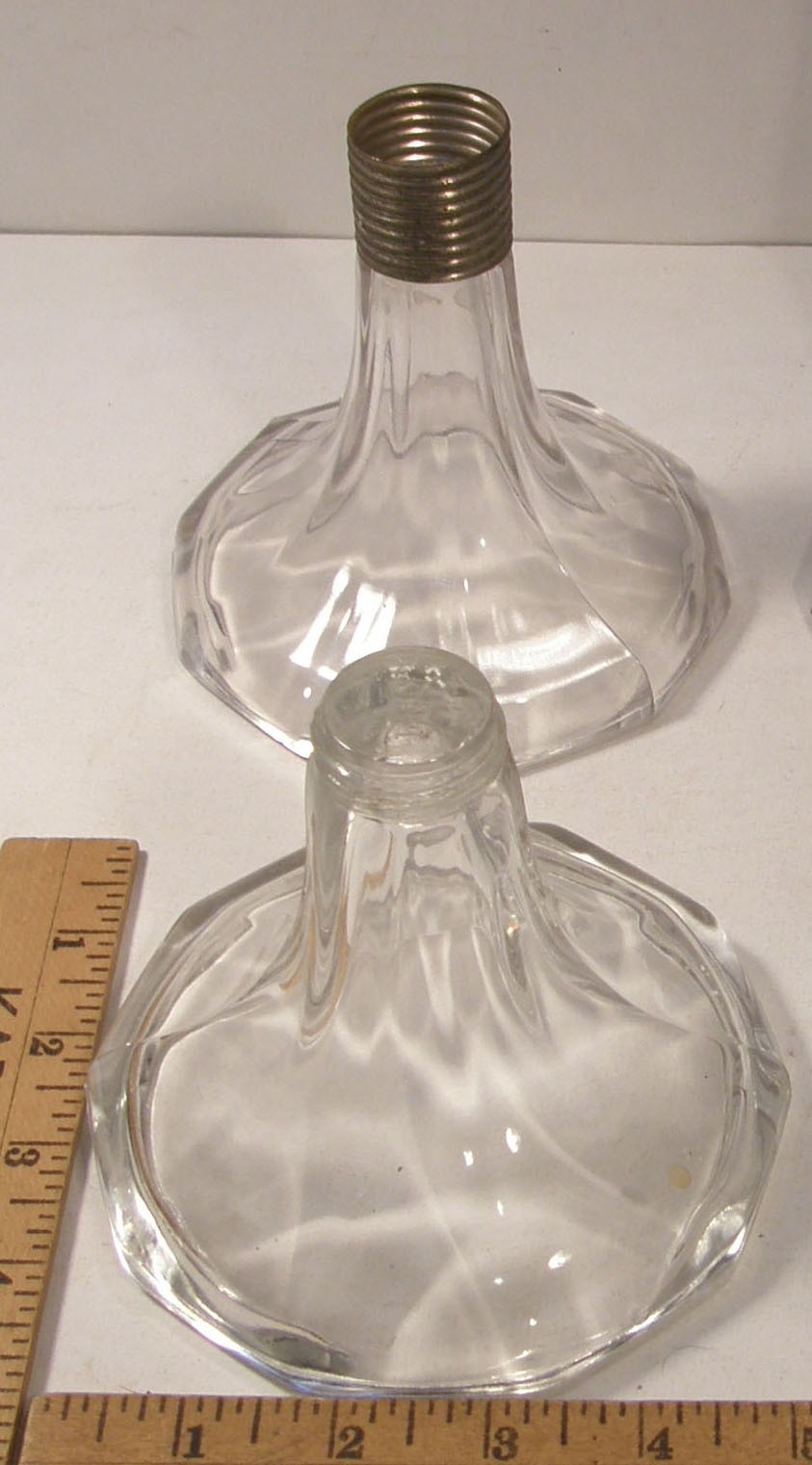 VINTAGE ANTIQUE 8 1/2″ GLASS SHELF SUPPORT RISER PILLAR SODA FOUNTAIN STORE