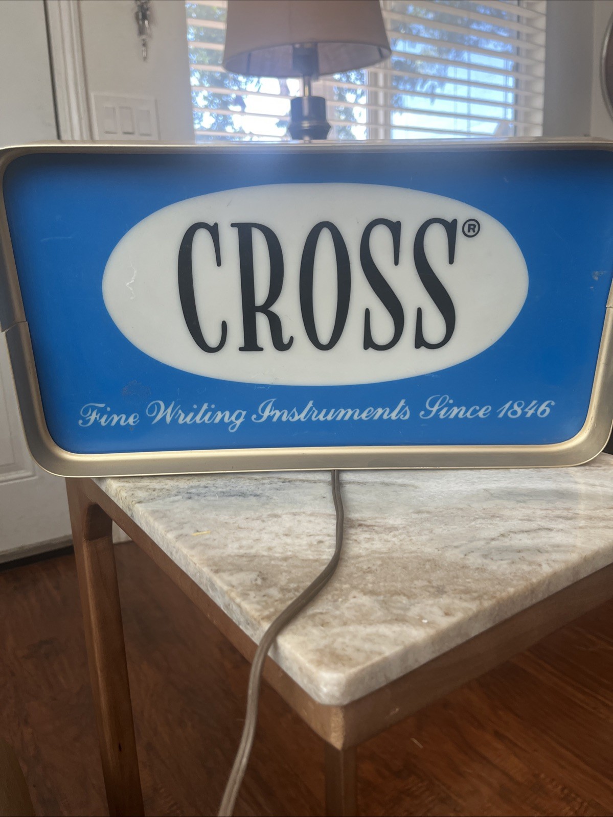 Vintage CROSS Pens Lighted Sign Store Display Advertising Tested.