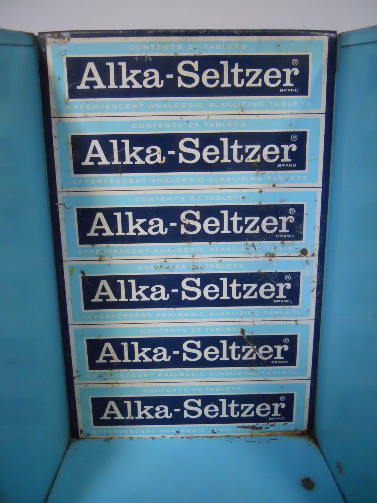 Vintage ALKA-SELTZER Counter Display w Tape Dispenser General/Country/Drug Store
