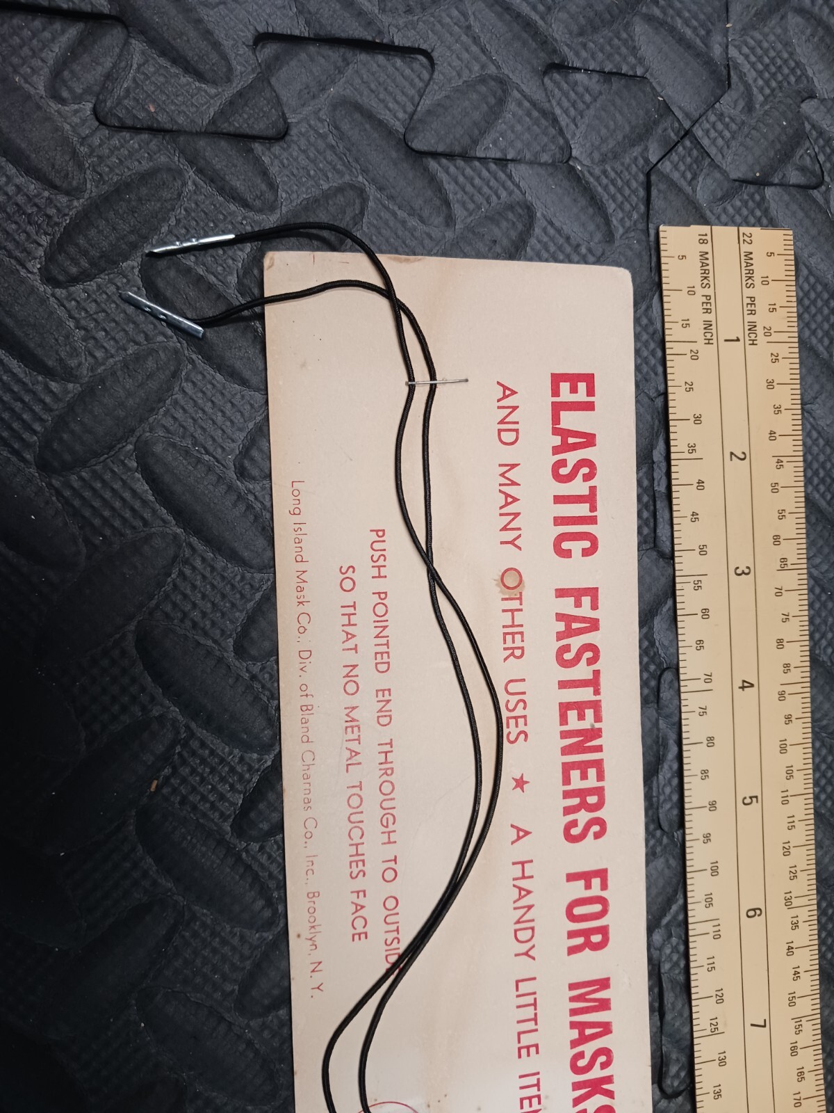 Vintage Store Sign Elastic Fastener For Masks Brooklyn New York Advertisement…