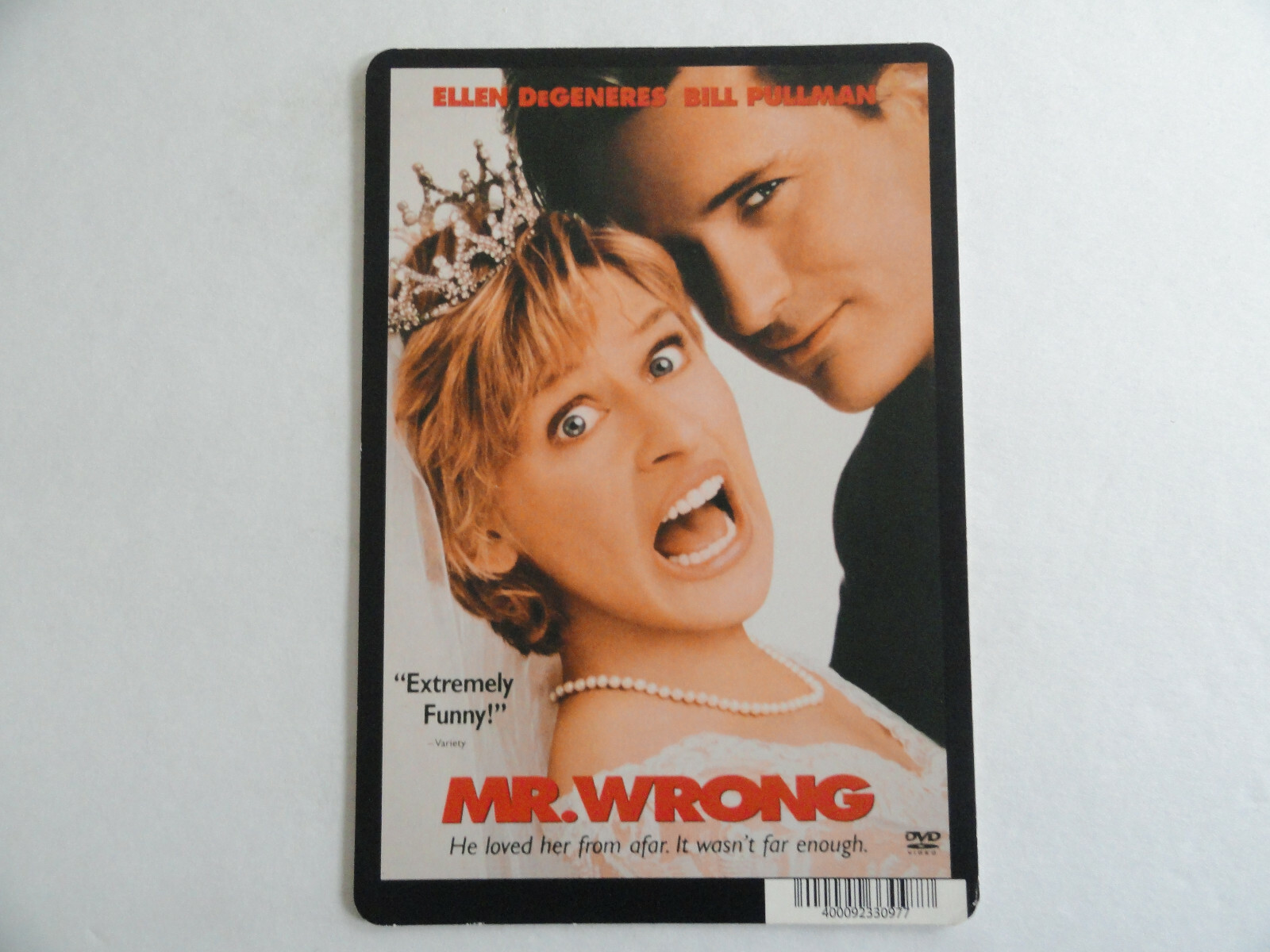 MR. WRONG – ELLEN DEGENERES – BLOCKBUSTER VIDEO BACKER CARD 5″X8″ NO MOVIE