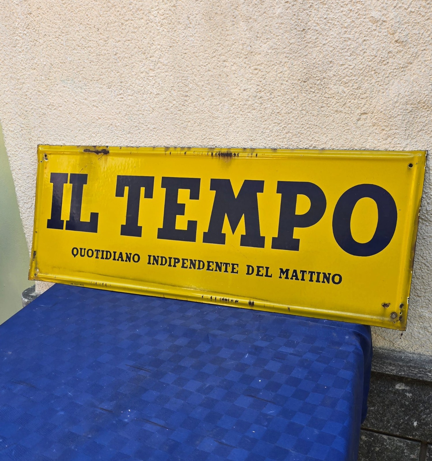 Il Tempo Enamel Table Sign