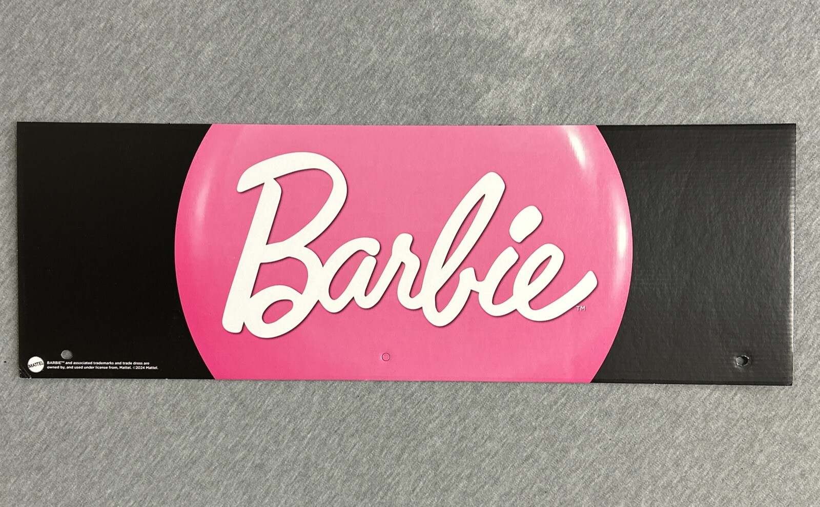 2024 Spirit Halloween Display End Cap 24″ x 8″ – Barbie Pink Bubble