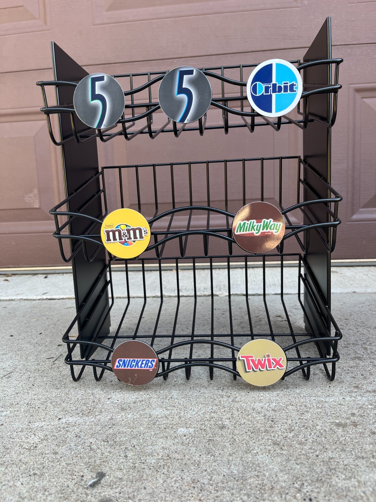 M&M Milky Way Twix Snickers Mars Wrigley Metal Candy Rack Display #40365