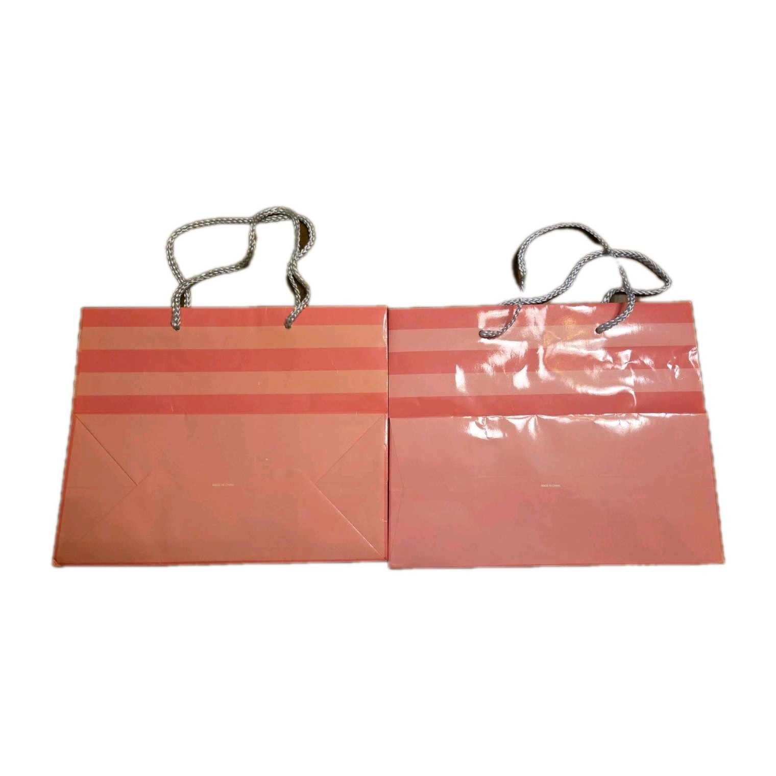 Vintage Victoria Secret Store Gift Paper Bag Rope Handles 9″x11″, Set Of 2