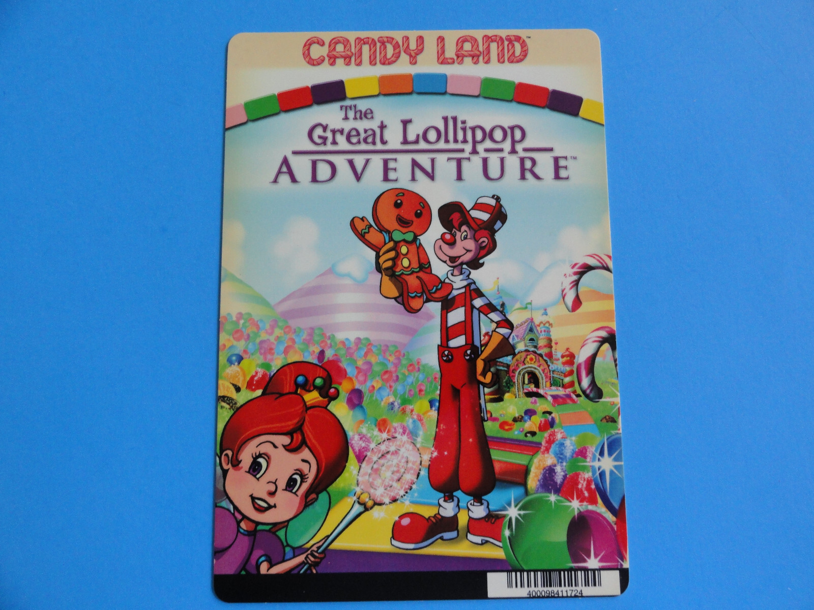 CANDY LAND THE GREAT LOLLIPOP ADVENTURE – BLOCKBUSTER VIDEO BACKER CARD 5″X8″