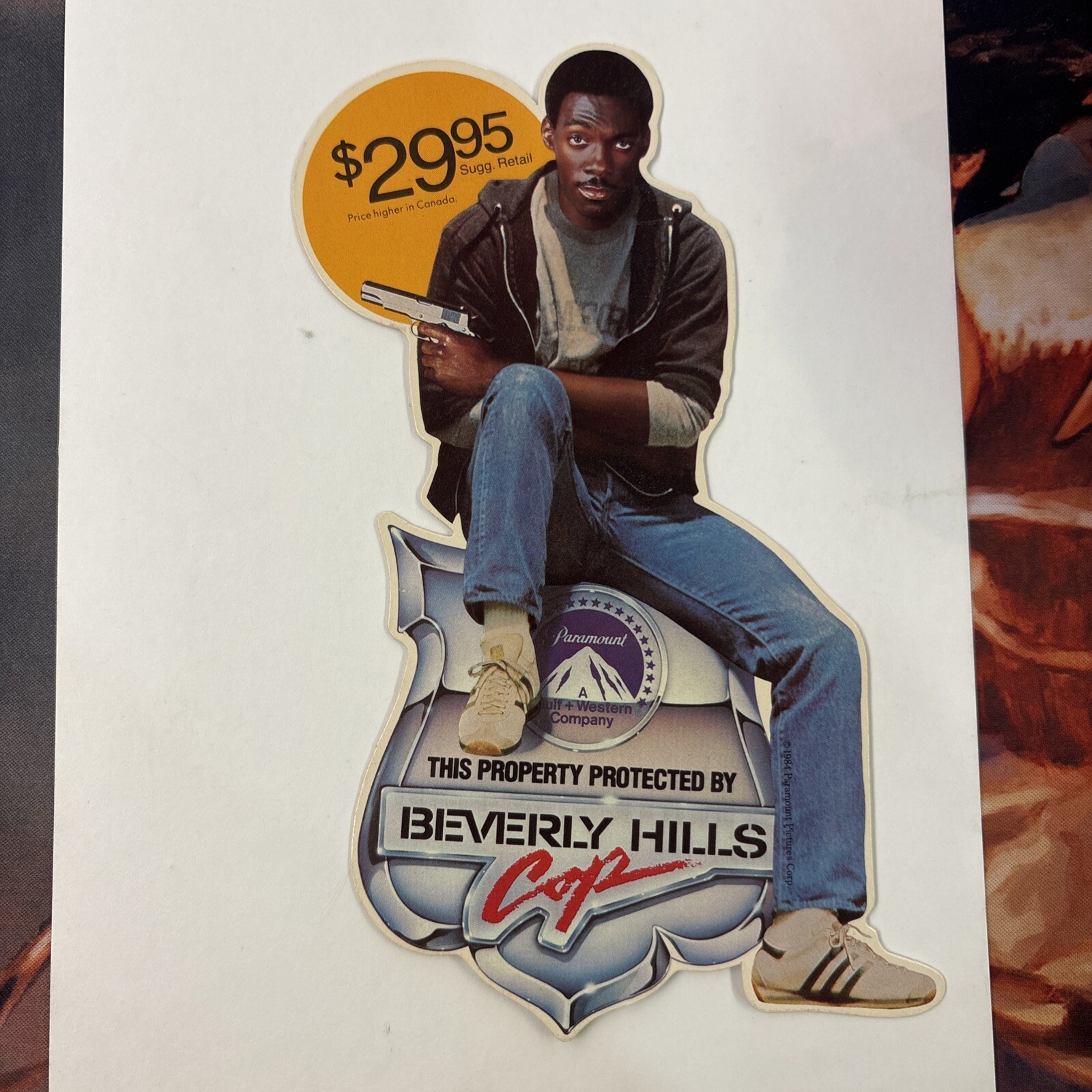 Beverly Hills Cop Eddie Murphy Promotional Display 1984 6×8