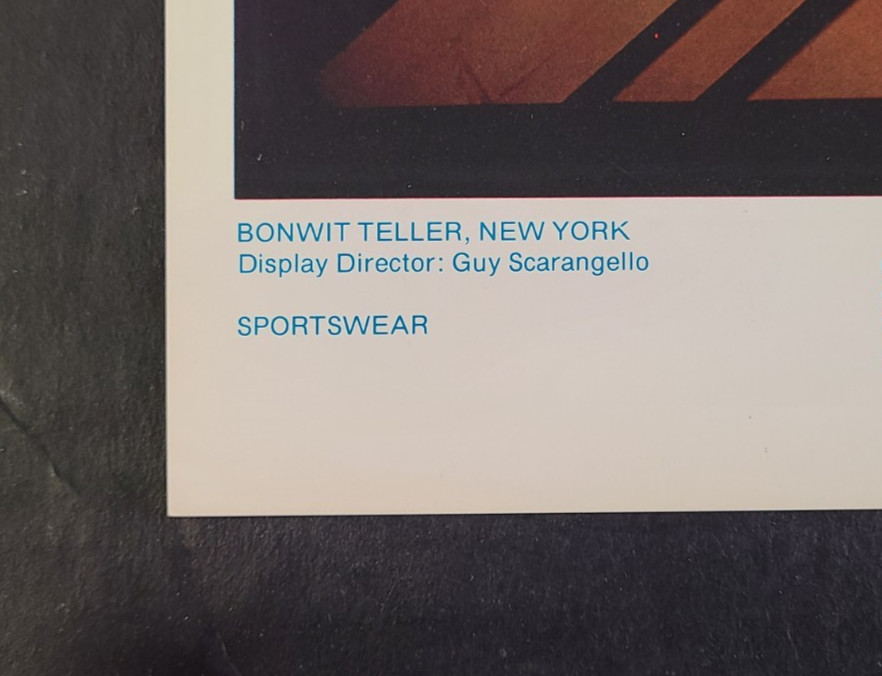 1975 BONWIT TELLER, NEW YORK WINDOW DISPLAY PHOTO PRINT LUMBER DESIGNS FOR FALL