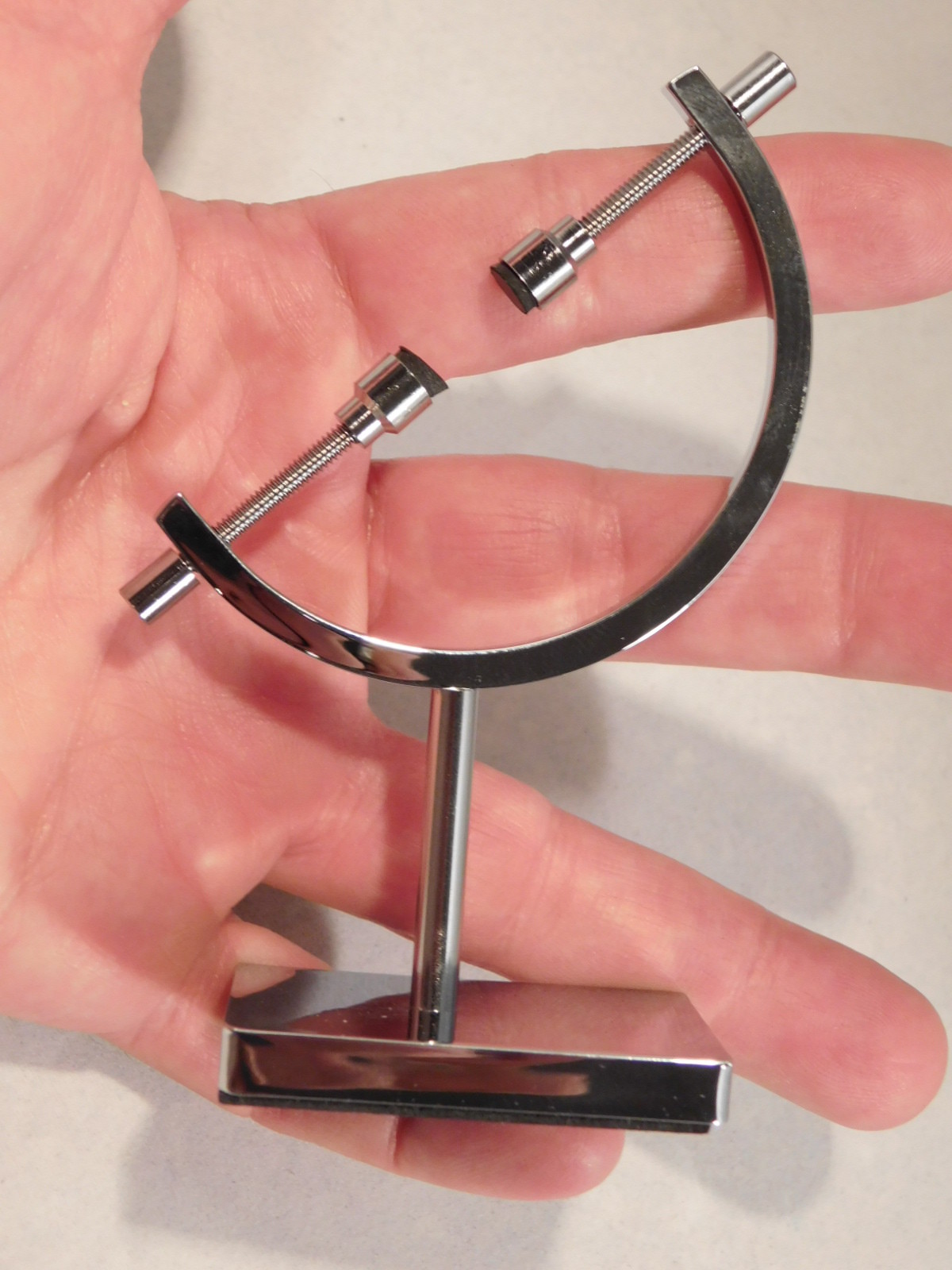 CALIPER Display Stand SMALL Sized Chrome Adjustable