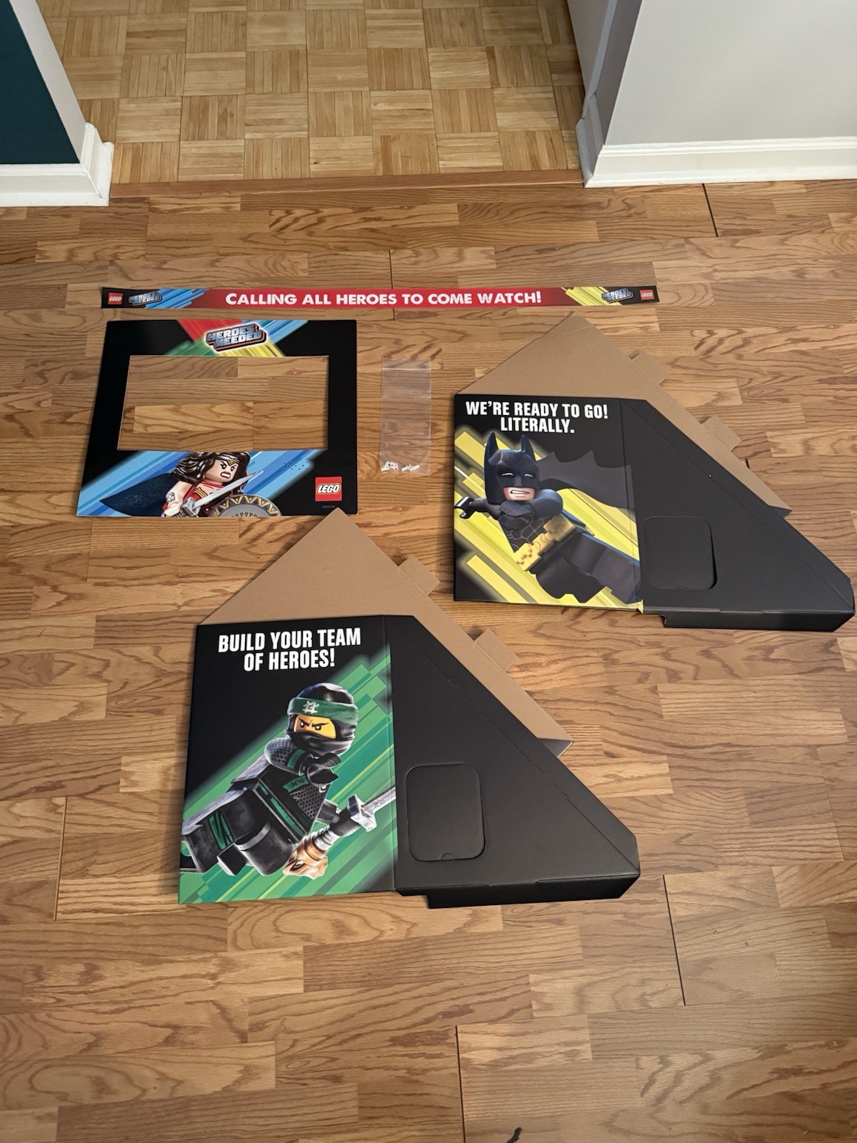 LEGO Heroes Needed Toys R Us Endcap Sign Kit