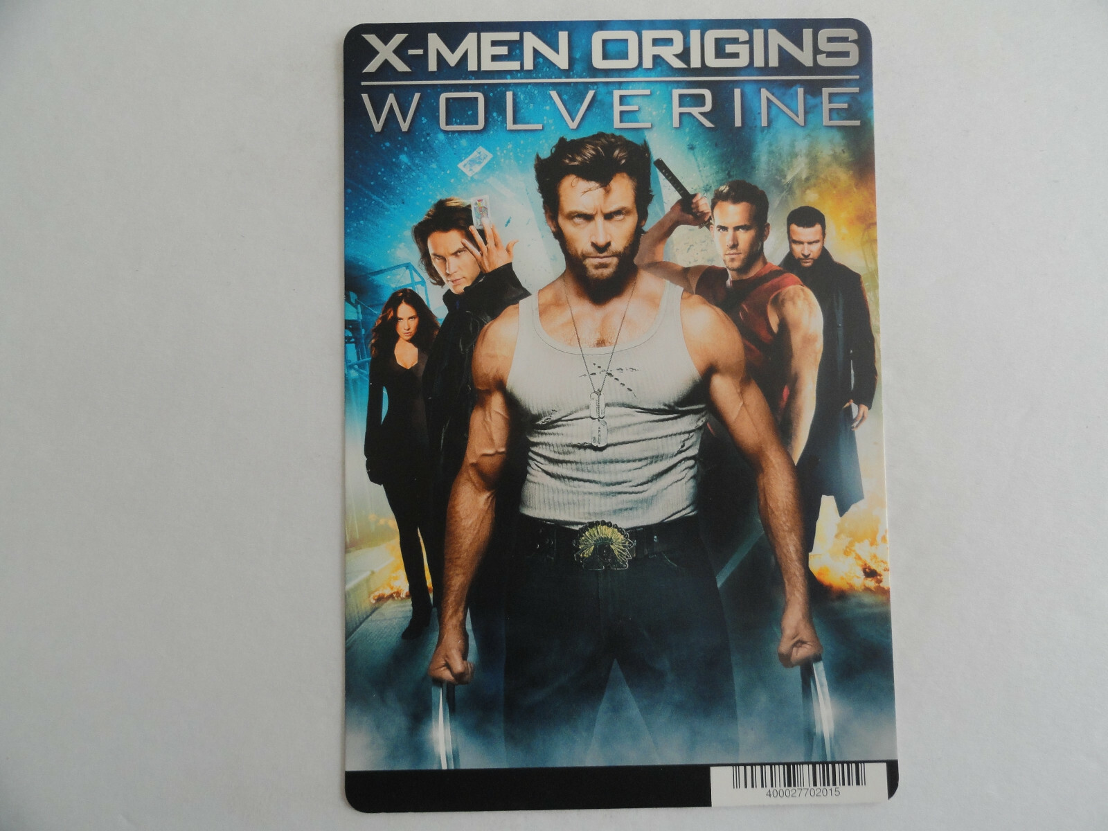 X-MEN ORIGINS: WOLVERINE – BLOCKBUSTER VIDEO BACKER CARD 5″X8″ – NO MOVIE