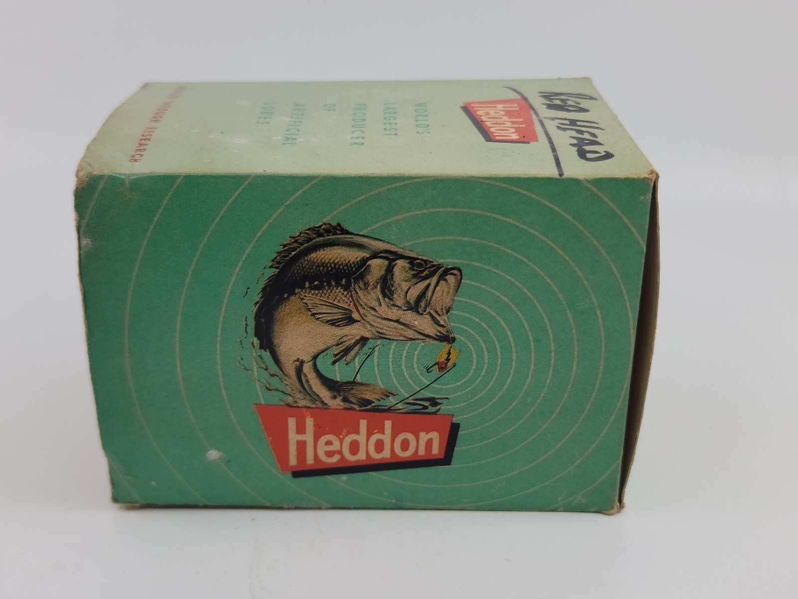 Vintage Heddon Store Display Empty Box For Dogwagiac Wood Classic Fishing Lures