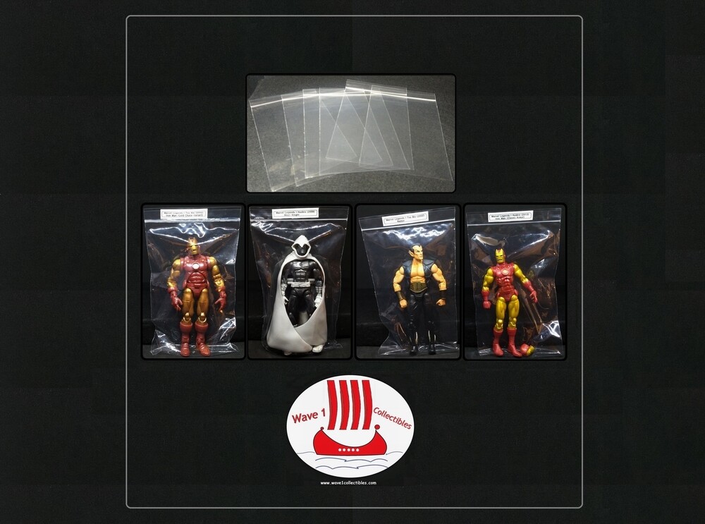 50 Acid-Free Archival Action Figure Bags Perfect for 6″ Legends Black Series 5×8