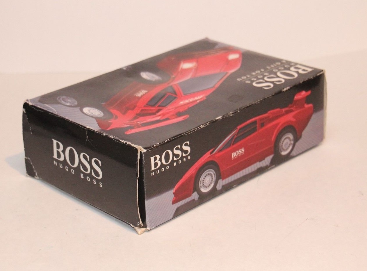 HUGO BOSS REMOTE CONTROL SPORTS CAR ORIGINAL BOX LAMBORGHINI VINTAGE ADVERTISING