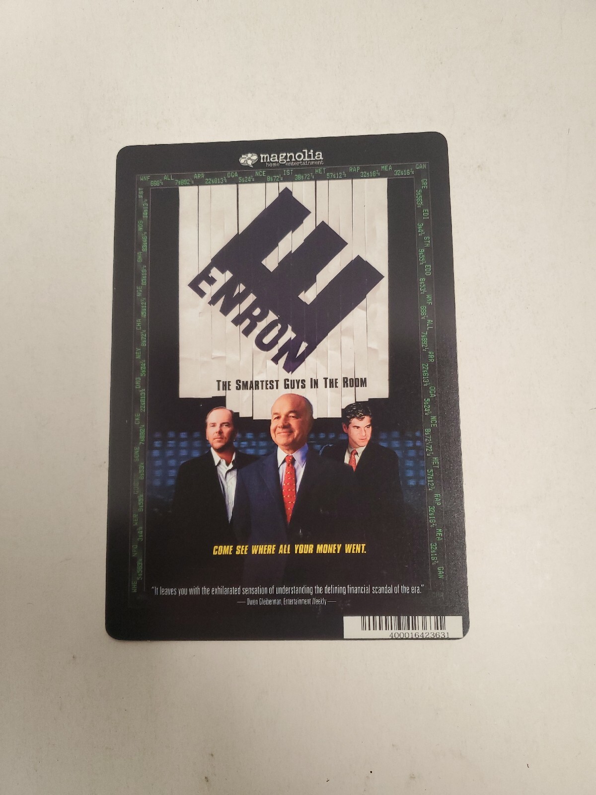 Enron The Smartest Guys In The Room BLOCKBUSTER DVD BACKER CARD ONLY 5.5″X8″