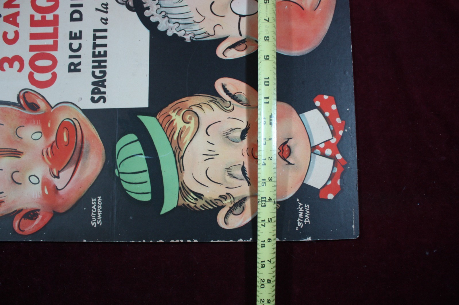 * ANTIQUE TOONERVILLE FOLKS ADVERTISING POSTER SIGN 1920’S LITHO EISON-FREEMAN *
