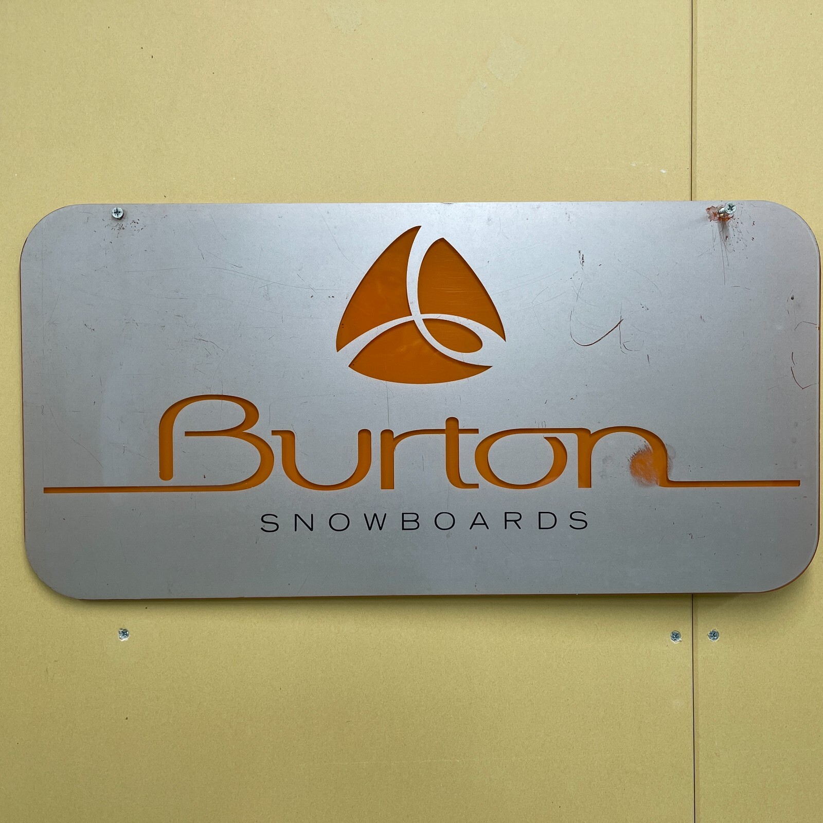 Burton Snowboards Vintage Authorized Dealer Wall Sign Old logo Store Dsplay Shop