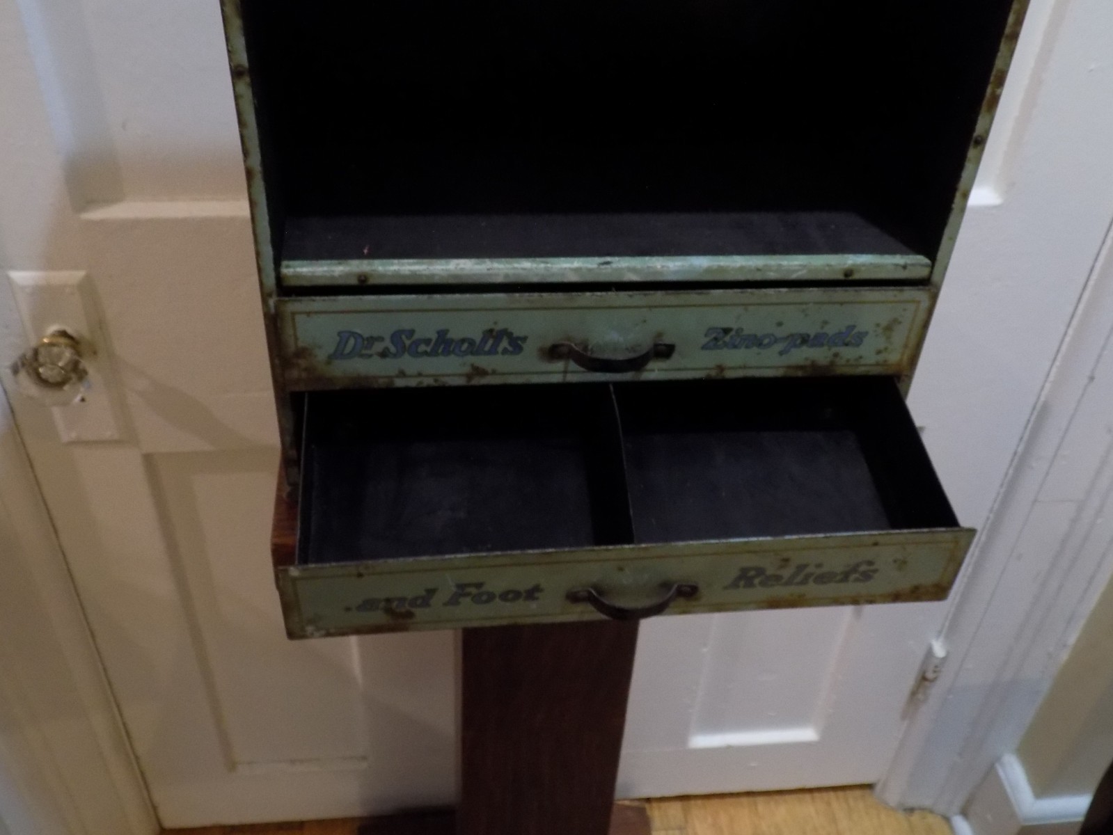 Vintage Dr. Scholl’s Foot Comfort Remedies Counter Store Display Cabinet