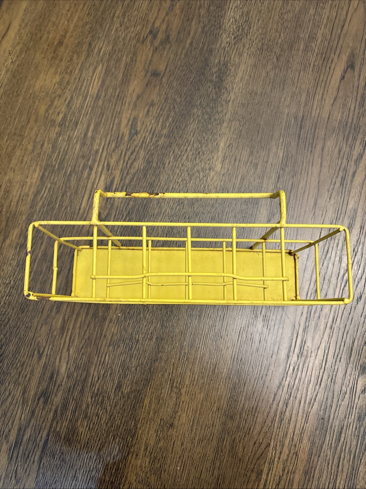 Vintage yellow Metal display rack, used for holding Items