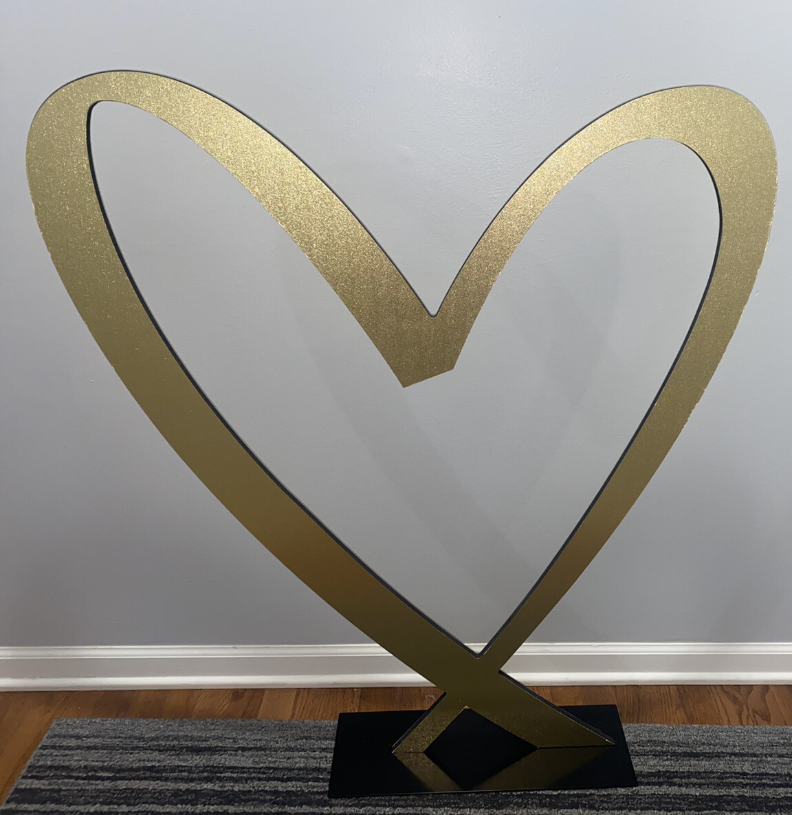 Victorias Secret PINK Store Display Heart Gold Rare