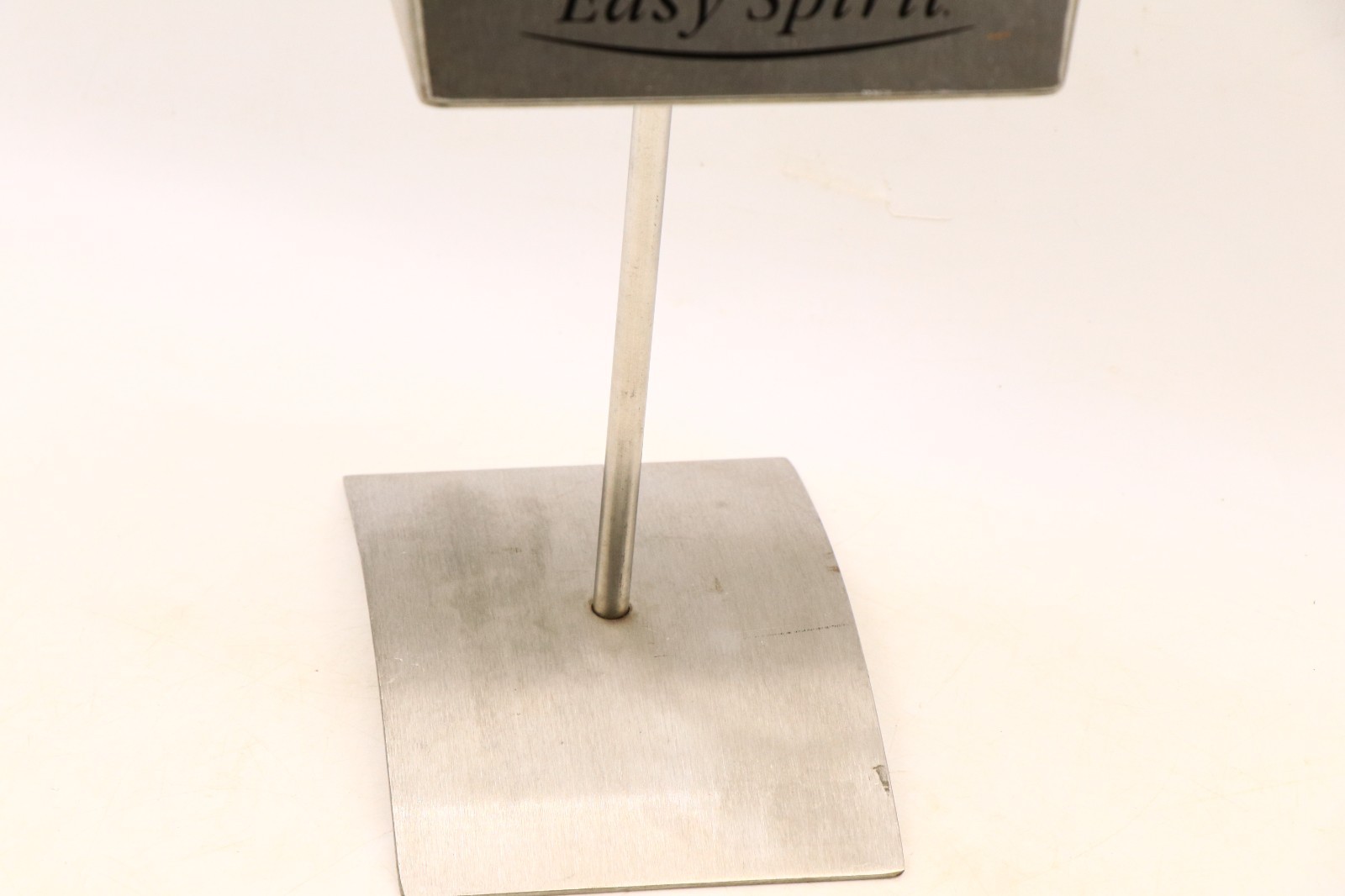 Vintage Easy Spirit Shoe Store Display Stand Stainless Steel 14.5″ x 9.5″