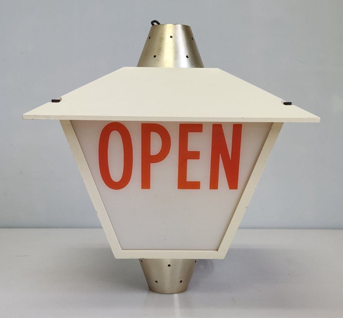 Vintage 1960’s Enjoy COCA-COLA Open Lantern Light Rotating Hanging Display Sign