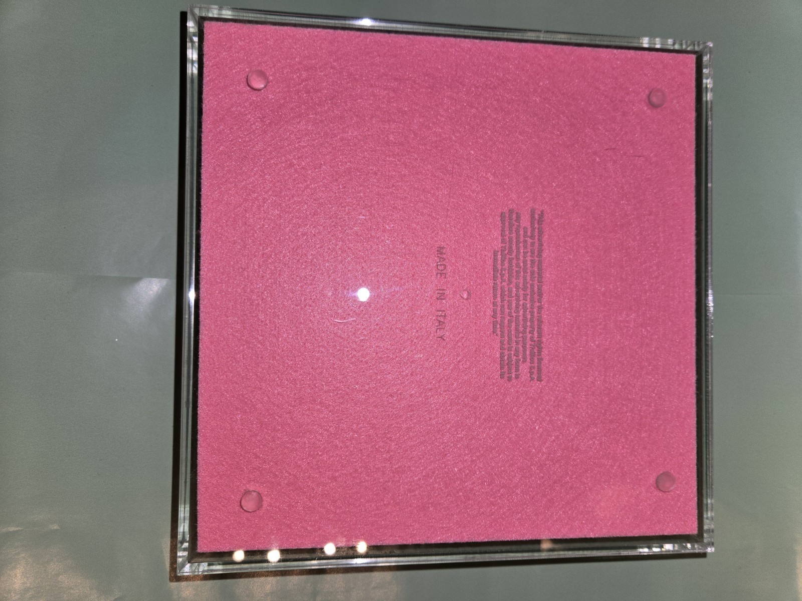 RARE AUTHENTIC LOEWE FASHION CLEAR CUBE LUCITE RAINBOW STORE ADVERTISING DISPLAY