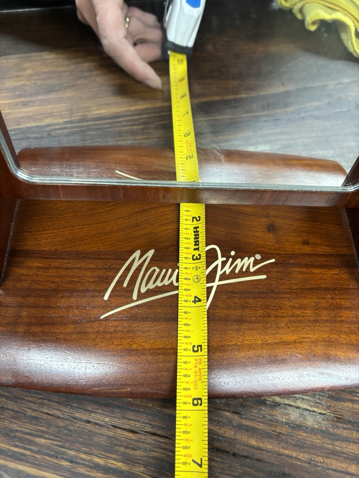Maui Jim Countertop Wood Mirror Rare Store Marketing 14″ tall