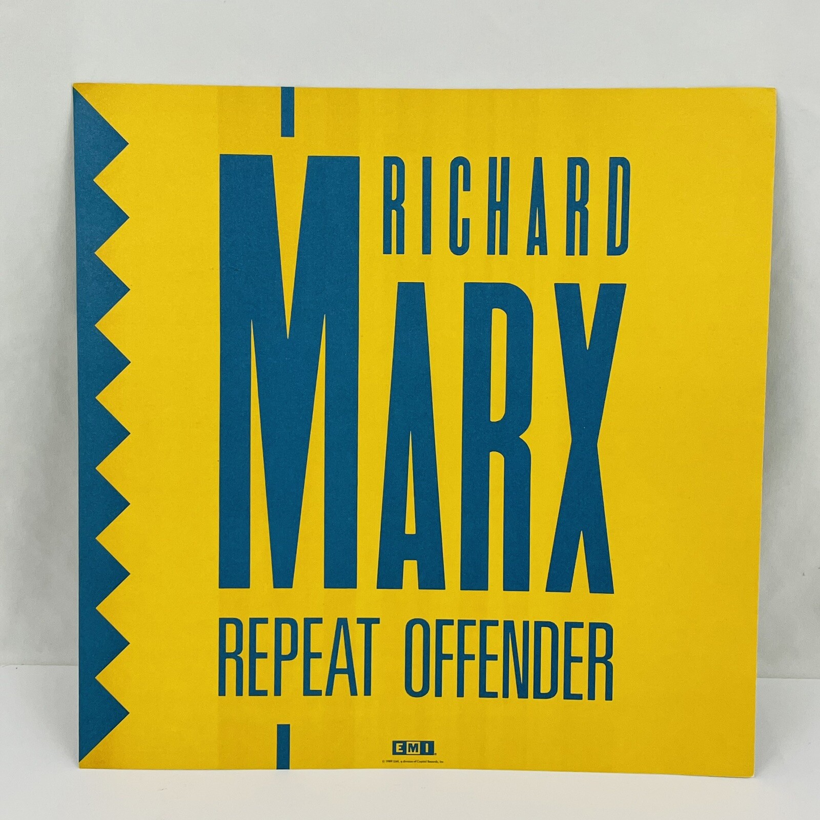 Vintage Richard Marx Repeat Offender EMI Record Store Sign Display 1989 Divider