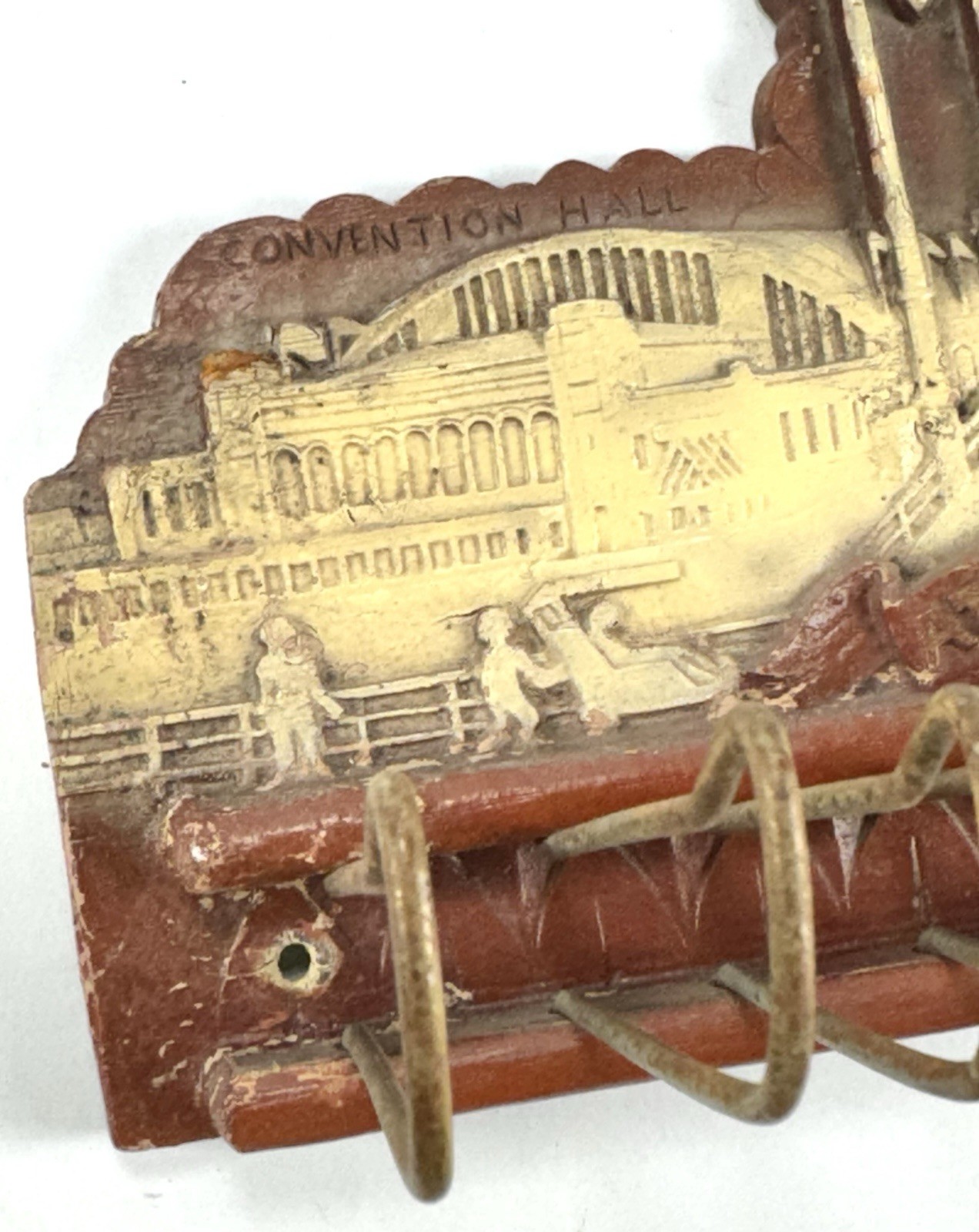 Vintage Tie Belt Rack Hanger Atlantic City New Jersey NJ Beach Decor Advertising